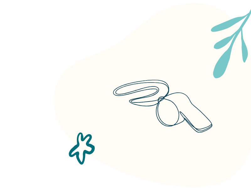 Abstract overlay graphic showing a coach's whistle.